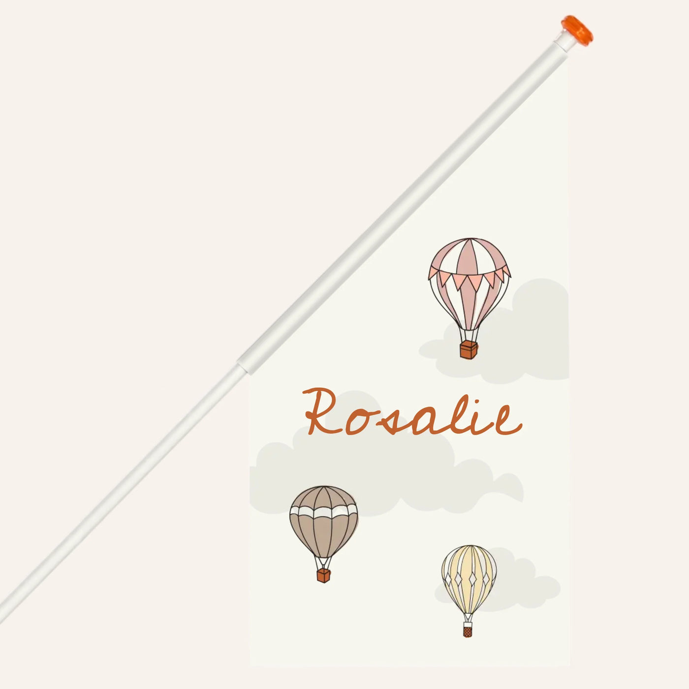 Luchtballonnen Geboortevlag met Naam