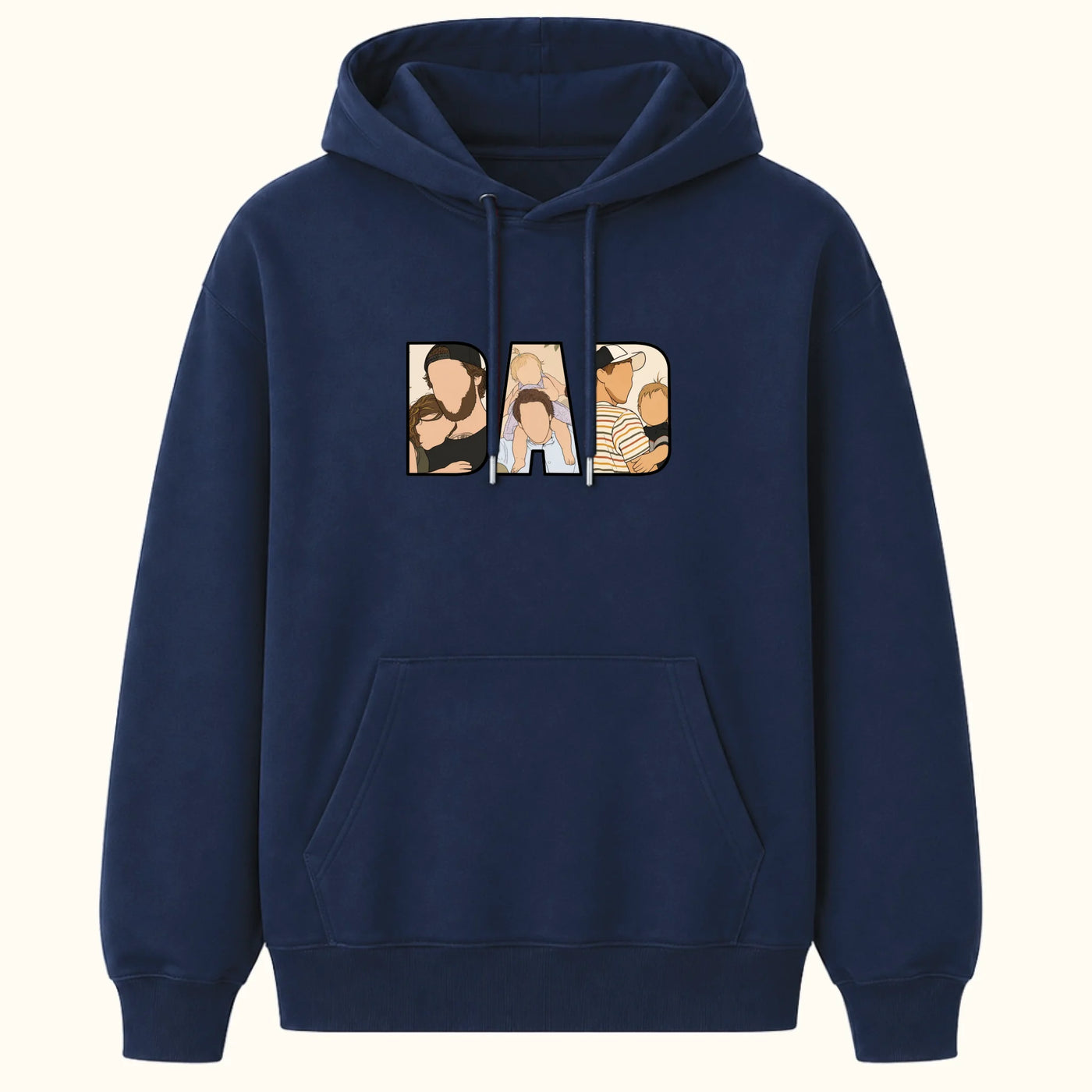 Dad Hoodie met Illustration Art