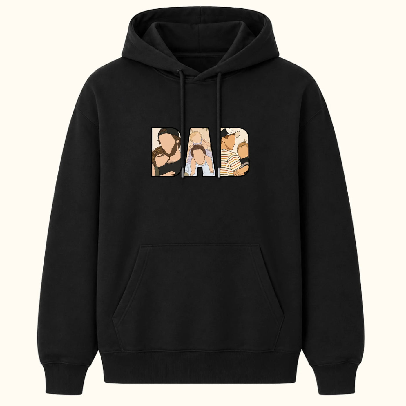 Dad Hoodie met Illustration Art