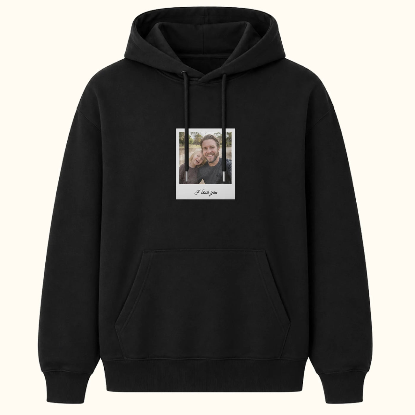 Polaroid Hoodie met Tekst en Foto