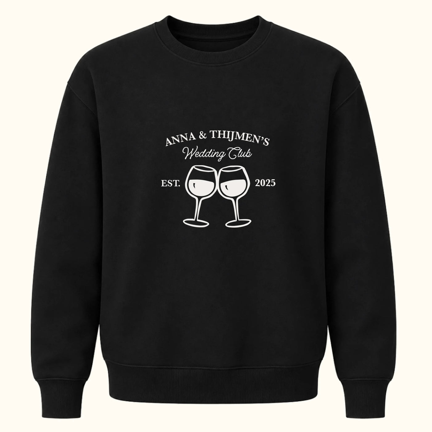 Wedding Club Sweater met Namen en Jaartal
