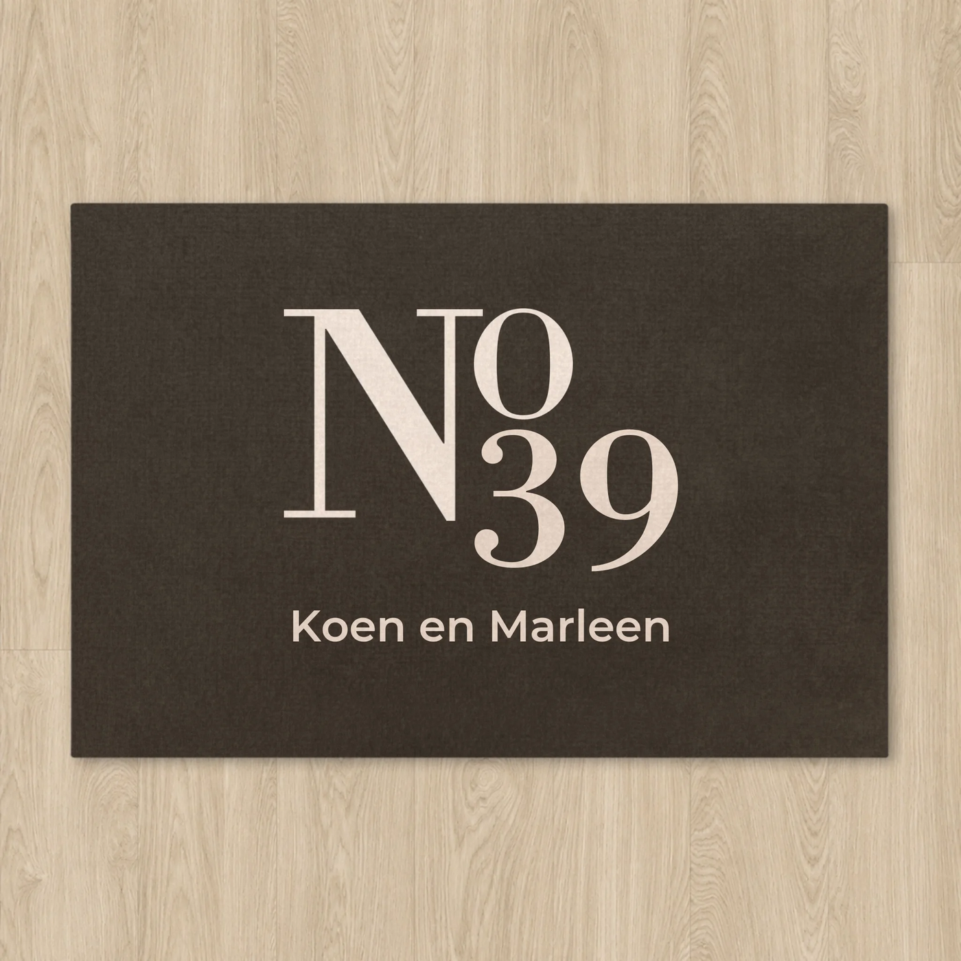 Number Luxe Deurmat (Droogloopmat) met Huisnummer en Naam